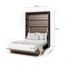 Sienas gulta 140 BED CONCEPT BC-01, ozols dunin